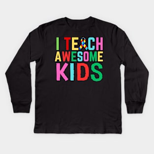 I TEACH AWESOME KIDS Kids Long Sleeve T-Shirt